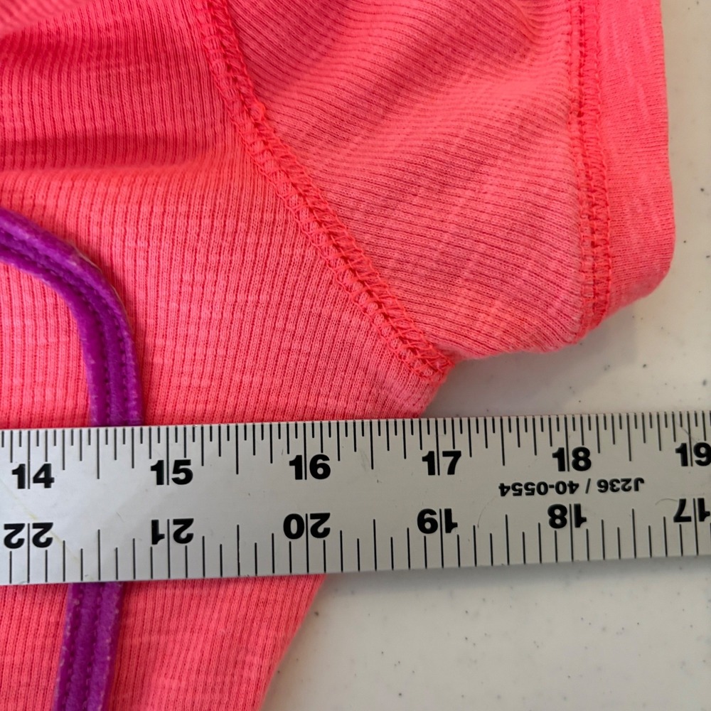Aeropostale Womens Neon Pink AERO NY 87 Graphic Henley Top Slim Fit Small Y2K - Picture 3 of 6
